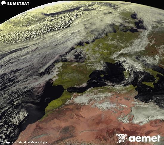 Esta imagen se genera utilizando informaci�n de los canales visibles del sat�lite METEOSAT perteneciente a la segunda generaci�n de sat�lites Meteosat (MSG). Por ese motivo, s�lo hay informaci�n en la zona iluminada por el sol. Adem�s, los canales han sido normalizados para que el brillo no dependa de la posici�n del sol.&nbsp;jeudi, 12 mars  2026 10:00