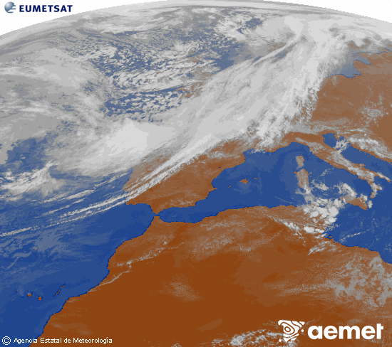 Imaxe da zona de Europa e Norte de �frica da canle infravermella do sat�lite Meteosat operacional en 0�N 0�W, procesada para darlle cor.&nbsp;venres, 13 marzo  2026 16:00