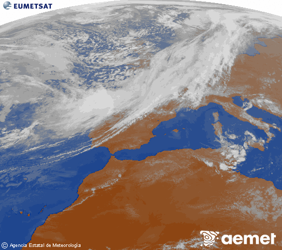 Imaxe da zona de Europa e Norte de �frica da canle infravermella do sat�lite Meteosat operacional en 0�N 0�W, procesada para darlle cor.&nbsp;venres, 13 marzo  2026 17:00