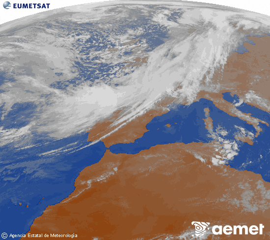 Imaxe da zona de Europa e Norte de �frica da canle infravermella do sat�lite Meteosat operacional en 0�N 0�W, procesada para darlle cor.&nbsp;venres, 13 marzo  2026 18:00