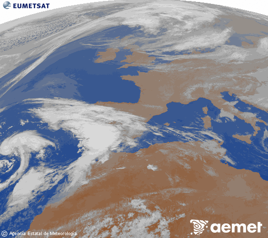 Imagen de la zona de Europa y Norte de �frica del canal infrarrojo del sat�lite Meteosat operacional en 0�N 0�W, procesada para darle color.&nbsp;divendres, 20 de mar�  2026 00:00