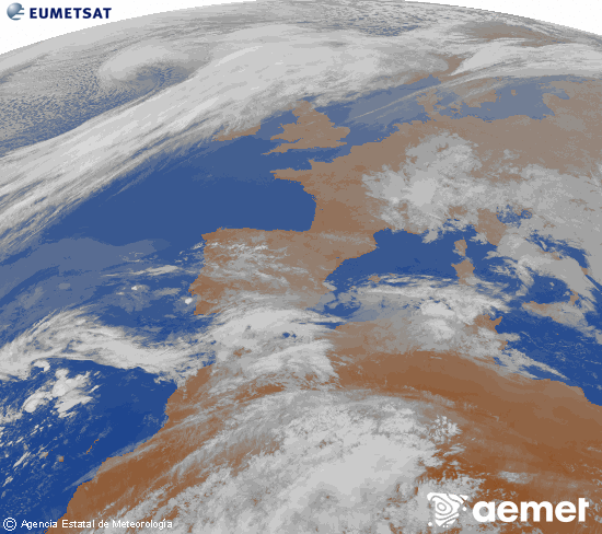 Imaxe da zona de Europa e Norte de �frica da canle infravermella do sat�lite Meteosat operacional en 0�N 0�W, procesada para darlle cor.&nbsp;s�bado , 21 marzo  2026 20:00