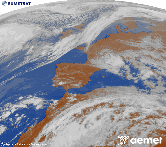 Imaxe da zona de Europa e Norte de �frica da canle infravermella do sat�lite Meteosat operacional en 0�N 0�W, procesada para darlle cor.&nbsp;domingo, 22 marzo  2026 16:00