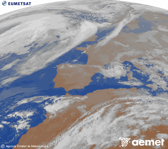 Imaxe da zona de Europa e Norte de �frica da canle infravermella do sat�lite Meteosat operacional en 0�N 0�W, procesada para darlle cor.&nbsp;luns, 23 marzo  2026 04:00