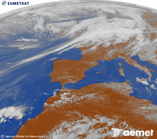 Imaxe da zona de Europa e Norte de �frica da canle infravermella do sat�lite Meteosat operacional en 0�N 0�W, procesada para darlle cor.&nbsp;martes, 24 marzo  2026 15:00