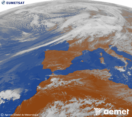 Imaxe da zona de Europa e Norte de �frica da canle infravermella do sat�lite Meteosat operacional en 0�N 0�W, procesada para darlle cor.&nbsp;martes, 24 marzo  2026 16:00