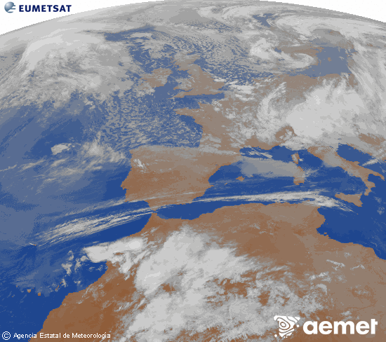 Imaxe da zona de Europa e Norte de �frica da canle infravermella do sat�lite Meteosat operacional en 0�N 0�W, procesada para darlle cor.&nbsp;xoves, 26 marzo  2026 00:00