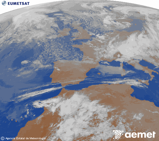 Imaxe da zona de Europa e Norte de �frica da canle infravermella do sat�lite Meteosat operacional en 0�N 0�W, procesada para darlle cor.&nbsp;xoves, 26 marzo  2026 01:00