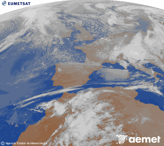 Imaxe da zona de Europa e Norte de �frica da canle infravermella do sat�lite Meteosat operacional en 0�N 0�W, procesada para darlle cor.&nbsp;xoves, 26 marzo  2026 04:00
