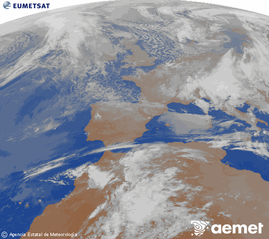 Imaxe da zona de Europa e Norte de �frica da canle infravermella do sat�lite Meteosat operacional en 0�N 0�W, procesada para darlle cor.&nbsp;xoves, 26 marzo  2026 05:00