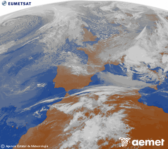 Imaxe da zona de Europa e Norte de �frica da canle infravermella do sat�lite Meteosat operacional en 0�N 0�W, procesada para darlle cor.&nbsp;xoves, 26 marzo  2026 10:00