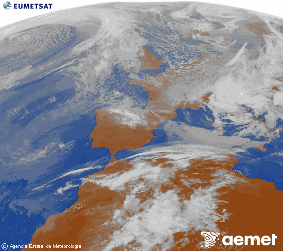 Imaxe da zona de Europa e Norte de �frica da canle infravermella do sat�lite Meteosat operacional en 0�N 0�W, procesada para darlle cor.&nbsp;xoves, 26 marzo  2026 11:00