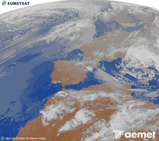 Imaxe da zona de Europa e Norte de �frica da canle infravermella do sat�lite Meteosat operacional en 0�N 0�W, procesada para darlle cor.&nbsp;venres, 27 marzo  2026 00:00