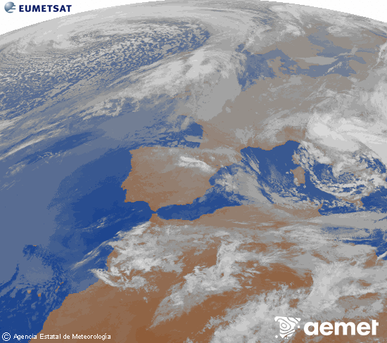 Imaxe da zona de Europa e Norte de �frica da canle infravermella do sat�lite Meteosat operacional en 0�N 0�W, procesada para darlle cor.&nbsp;venres, 27 marzo  2026 03:00