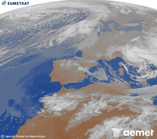 Imaxe da zona de Europa e Norte de �frica da canle infravermella do sat�lite Meteosat operacional en 0�N 0�W, procesada para darlle cor.&nbsp;venres, 27 marzo  2026 05:00