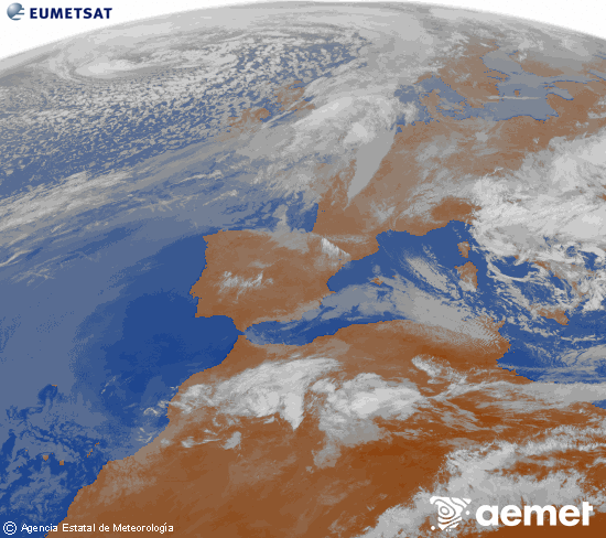 Imaxe da zona de Europa e Norte de �frica da canle infravermella do sat�lite Meteosat operacional en 0�N 0�W, procesada para darlle cor.&nbsp;venres, 27 marzo  2026 10:00
