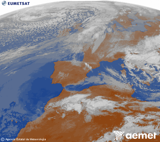 Imaxe da zona de Europa e Norte de �frica da canle infravermella do sat�lite Meteosat operacional en 0�N 0�W, procesada para darlle cor.&nbsp;venres, 27 marzo  2026 11:00