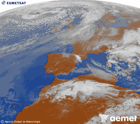 Imaxe da zona de Europa e Norte de �frica da canle infravermella do sat�lite Meteosat operacional en 0�N 0�W, procesada para darlle cor.&nbsp;venres, 27 marzo  2026 14:00