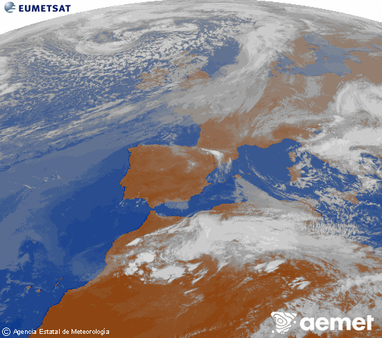 Imaxe da zona de Europa e Norte de �frica da canle infravermella do sat�lite Meteosat operacional en 0�N 0�W, procesada para darlle cor.&nbsp;venres, 27 marzo  2026 17:00