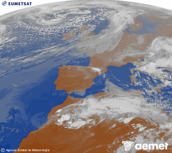 Imaxe da zona de Europa e Norte de �frica da canle infravermella do sat�lite Meteosat operacional en 0�N 0�W, procesada para darlle cor.&nbsp;venres, 27 marzo  2026 18:00