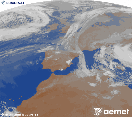 Imaxe da zona de Europa e Norte de �frica da canle infravermella do sat�lite Meteosat operacional en 0�N 0�W, procesada para darlle cor.&nbsp;xoves, 2 abril  2026 02:00