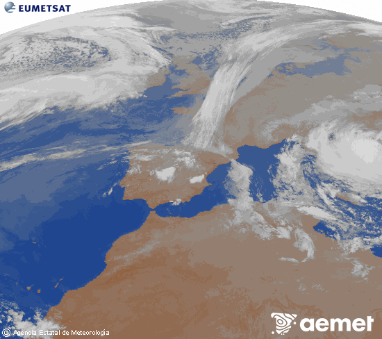 Imaxe da zona de Europa e Norte de �frica da canle infravermella do sat�lite Meteosat operacional en 0�N 0�W, procesada para darlle cor.&nbsp;xoves, 2 abril  2026 05:00