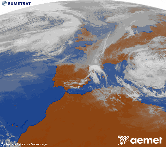 Imaxe da zona de Europa e Norte de �frica da canle infravermella do sat�lite Meteosat operacional en 0�N 0�W, procesada para darlle cor.&nbsp;xoves, 2 abril  2026 14:00