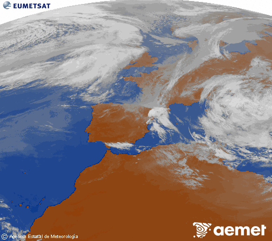 Imaxe da zona de Europa e Norte de �frica da canle infravermella do sat�lite Meteosat operacional en 0�N 0�W, procesada para darlle cor.&nbsp;xoves, 2 abril  2026 17:00