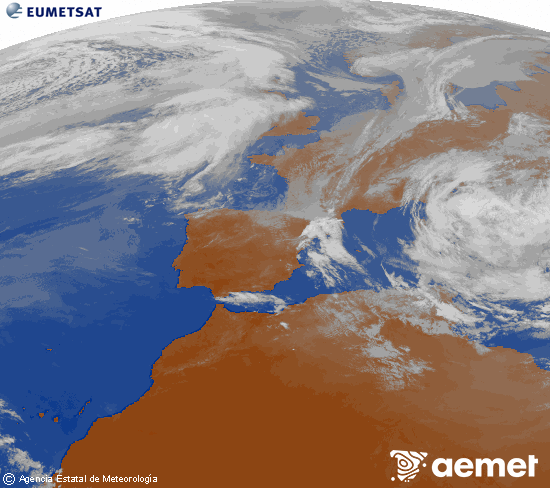 Imaxe da zona de Europa e Norte de �frica da canle infravermella do sat�lite Meteosat operacional en 0�N 0�W, procesada para darlle cor.&nbsp;xoves, 2 abril  2026 18:00