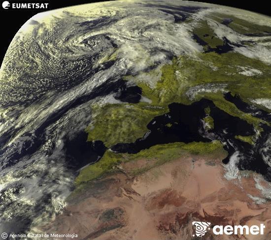 Esta imagen se genera utilizando informaci�n de los canales visibles del sat�lite METEOSAT perteneciente a la segunda generaci�n de sat�lites Meteosat (MSG). Por ese motivo, s�lo hay informaci�n en la zona iluminada por el sol. Adem�s, los canales han sido normalizados para que el brillo no dependa de la posici�n del sol.&nbsp;divendres, 17 d?abril  2026 09:00