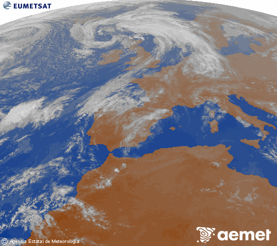 Imagen de la zona de Europa y Norte de �frica del canal infrarrojo del sat�lite Meteosat operacional en 0�N 0�W, procesada para darle color.&nbsp;ostirala, 2026ko apirilak 17, ordua: 21:00