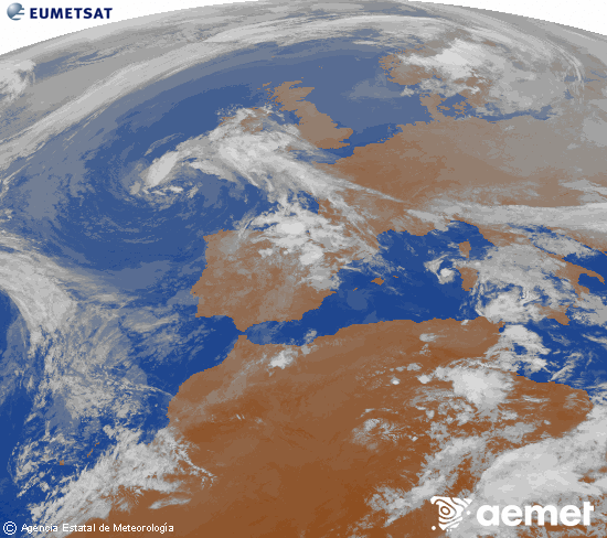 Imagen de la zona de Europa y Norte de �frica del canal infrarrojo del sat�lite Meteosat operacional en 0�N 0�W, procesada para darle color.&nbsp;osteguna, 2026ko apirilak 30, ordua: 00:00