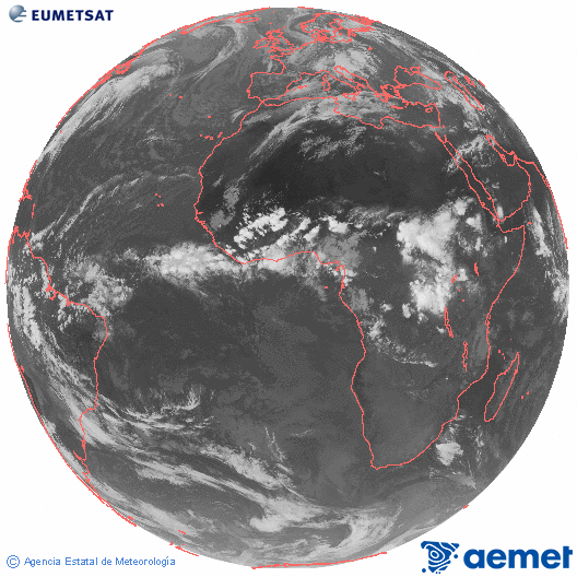Imagen global del canal infrarrojo (10.8 &mu;m) del sat�lite Meteosat, perteneciente a la serie MSG (Meteosat Segunda Generaci�n) y situado en 0�N 0�E.&nbsp;ostirala, 2026ko maiatzak 15, ordua: 20:00