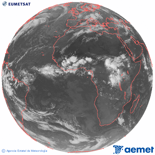 Imagen global del canal infrarrojo (10.8 &mu;m) del sat�lite Meteosat, perteneciente a la serie MSG (Meteosat Segunda Generaci�n) y situado en 0�N 0�E.&nbsp;ostirala, 2026ko maiatzak 15, ordua: 23:00