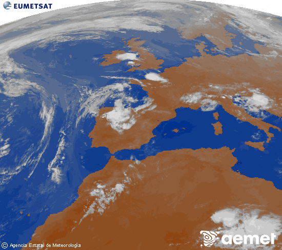Imaxe da zona de Europa e Norte de �frica da canle infravermella do sat�lite Meteosat operacional en 0�N 0�W, procesada para darlle cor.&nbsp;m�rcores, 27 maio  2026 23:00