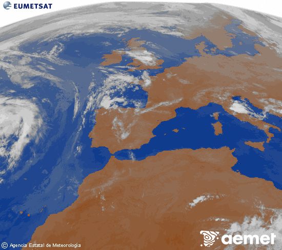 Imaxe da zona de Europa e Norte de �frica da canle infravermella do sat�lite Meteosat operacional en 0�N 0�W, procesada para darlle cor.&nbsp;xoves, 28 maio  2026 06:00