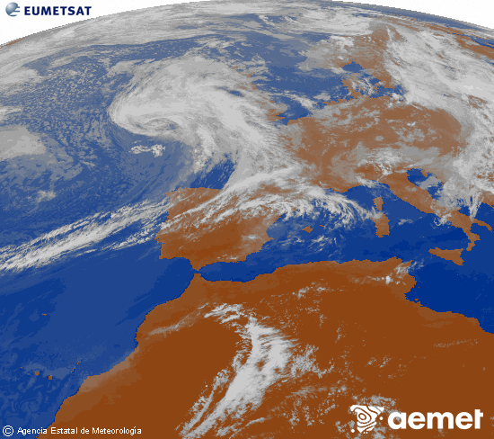 Imagen infrarroja del Meteosat a las 2026060518:00 horas UTC