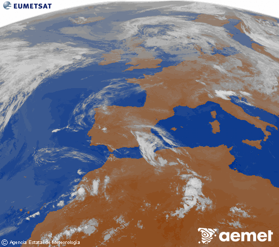 Imagen infrarroja del Meteosat a las 2026061305:00 horas UTC