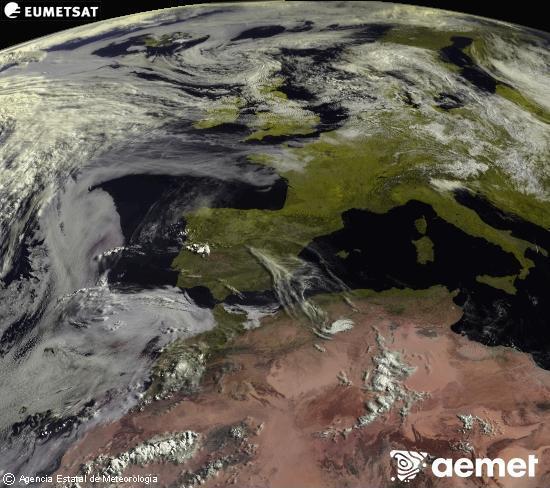 Esta imagen se genera utilizando informaci�n de los canales visibles del sat�lite METEOSAT perteneciente a la segunda generaci�n de sat�lites Meteosat (MSG). Por ese motivo, s�lo hay informaci�n en la zona iluminada por el sol. Adem�s, los canales han sido normalizados para que el brillo no dependa de la posici�n del sol.&nbsp;samedi, 13 juin  2026 09:00