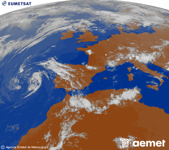 Imaxe da zona de Europa e Norte de �frica da canle infravermella do sat�lite Meteosat operacional en 0�N 0�W, procesada para darlle cor.&nbsp;martes, 23 xu�o  2026 21:00