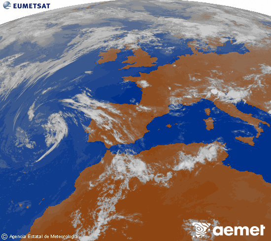 Imaxe da zona de Europa e Norte de �frica da canle infravermella do sat�lite Meteosat operacional en 0�N 0�W, procesada para darlle cor.&nbsp;martes, 23 xu�o  2026 22:00