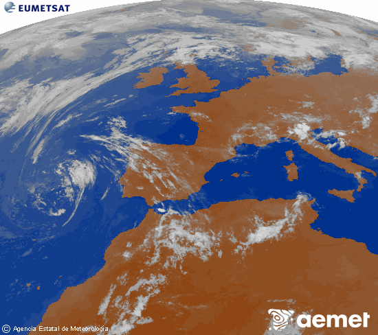 Imaxe da zona de Europa e Norte de �frica da canle infravermella do sat�lite Meteosat operacional en 0�N 0�W, procesada para darlle cor.&nbsp;m�rcores, 24 xu�o  2026 00:00