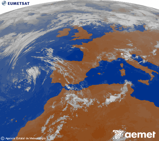 Imaxe da zona de Europa e Norte de �frica da canle infravermella do sat�lite Meteosat operacional en 0�N 0�W, procesada para darlle cor.&nbsp;m�rcores, 24 xu�o  2026 01:00