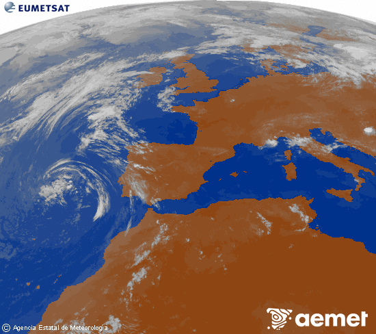 Imaxe da zona de Europa e Norte de �frica da canle infravermella do sat�lite Meteosat operacional en 0�N 0�W, procesada para darlle cor.&nbsp;m�rcores, 24 xu�o  2026 09:00