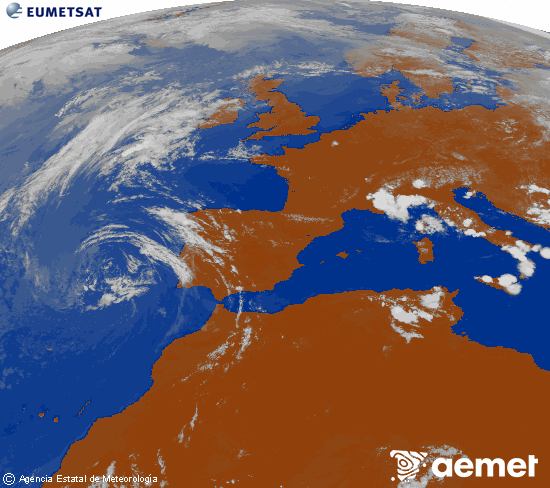 Imaxe da zona de Europa e Norte de �frica da canle infravermella do sat�lite Meteosat operacional en 0�N 0�W, procesada para darlle cor.&nbsp;m�rcores, 24 xu�o  2026 15:00