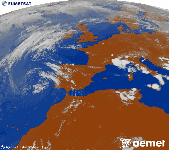Imaxe da zona de Europa e Norte de �frica da canle infravermella do sat�lite Meteosat operacional en 0�N 0�W, procesada para darlle cor.&nbsp;m�rcores, 24 xu�o  2026 16:00