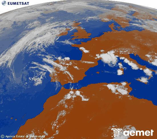 Imaxe da zona de Europa e Norte de �frica da canle infravermella do sat�lite Meteosat operacional en 0�N 0�W, procesada para darlle cor.&nbsp;m�rcores, 24 xu�o  2026 18:00