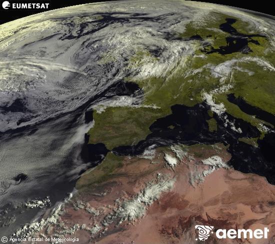 Esta imagen se genera utilizando informaci�n de los canales visibles del sat�lite METEOSAT perteneciente a la segunda generaci�n de sat�lites Meteosat (MSG). Por ese motivo, s�lo hay informaci�n en la zona iluminada por el sol. Adem�s, los canales han sido normalizados para que el brillo no dependa de la posici�n del sol.&nbsp;asteartea, 2026ko ekainak 30, ordua: 09:00