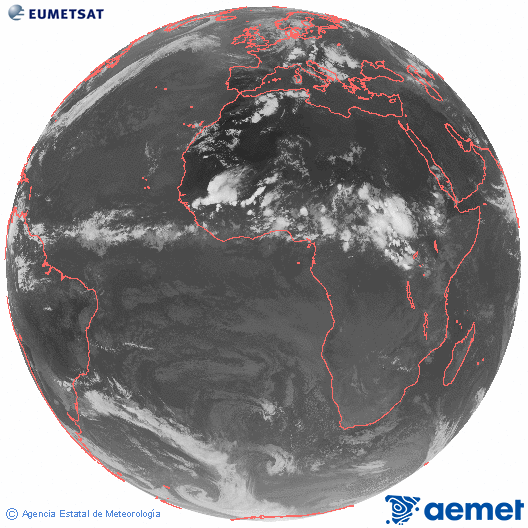 Imagen global del canal infrarrojo (10.8 &mu;m) del sat�lite Meteosat, perteneciente a la serie MSG (Meteosat Segunda Generaci�n) y situado en 0�N 0�E.&nbsp;asteartea, 2026ko ekainak 30, ordua: 20:00