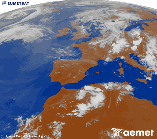 Imaxe da zona de Europa e Norte de �frica da canle infravermella do sat�lite Meteosat operacional en 0�N 0�W, procesada para darlle cor.&nbsp;martes, 30 xu�o  2026 22:00